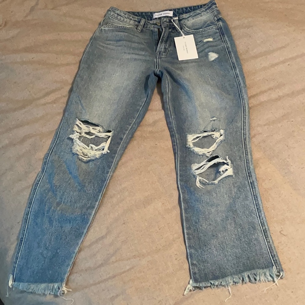 Flying Monkey Distressed Cropped Jeans NWT size 25